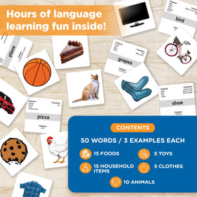 ThinkPsych First Nouns Picture Play Cards actions: encourages verbs and storytelling during activities