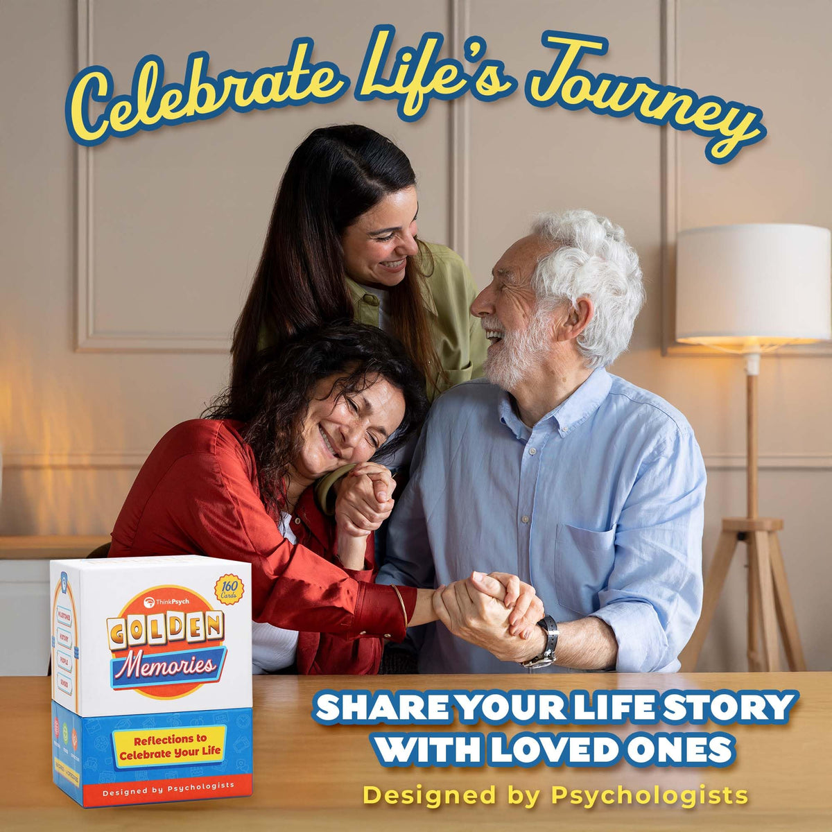 ThinkPsych Golden Memories card back showing memory cues for storytelling