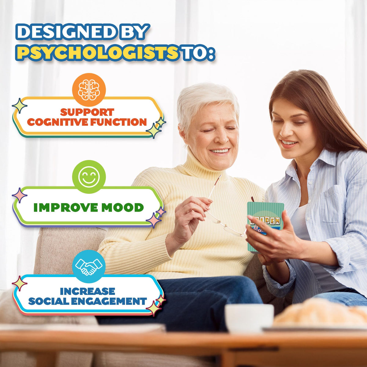 ThinkPsych Golden Memories prompt 02 card encouraging storytelling and connection