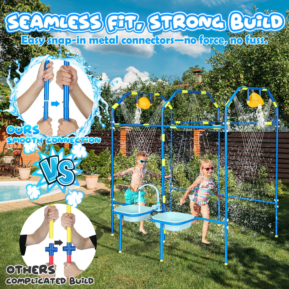 THISWUW water faucet assembly — easy setup to control flow for endless water play.