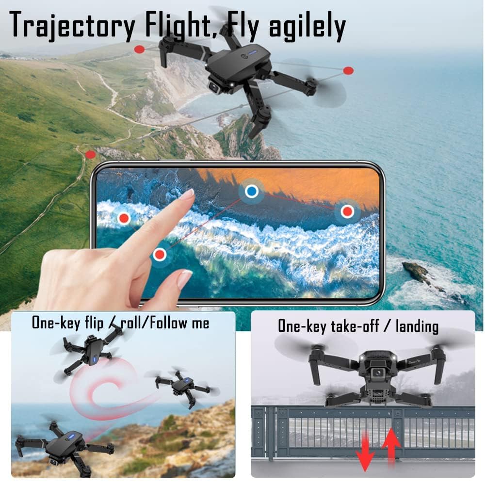 THOAML E88 dual-camera setup offers real-time sky and ground footage.
