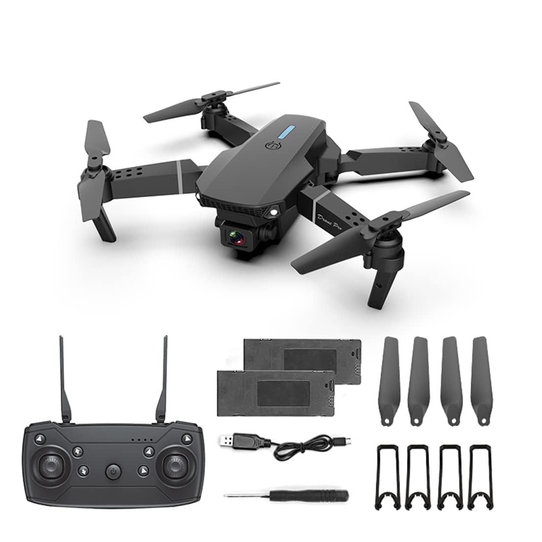 THOAML E88 foldable drone shown compact for travel and quick setup.