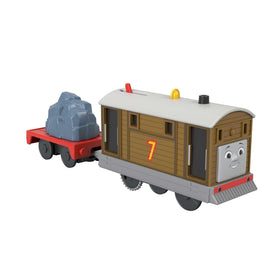 THOMAS & FRIENDS Toby motorized locomotive ready for fast, imaginative play on tracks.