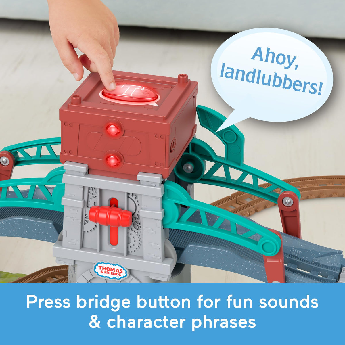 Thomas & Friends Percy engine races around the track for action-packed fun