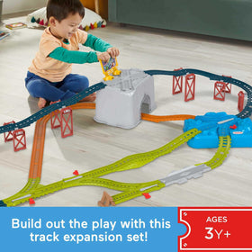 Thomas & Friends straight and curved track pieces ready for imaginative play sessions.