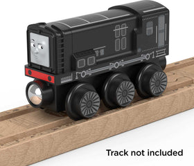 Thomas & Friends wooden track play with the Diesel engine on track.