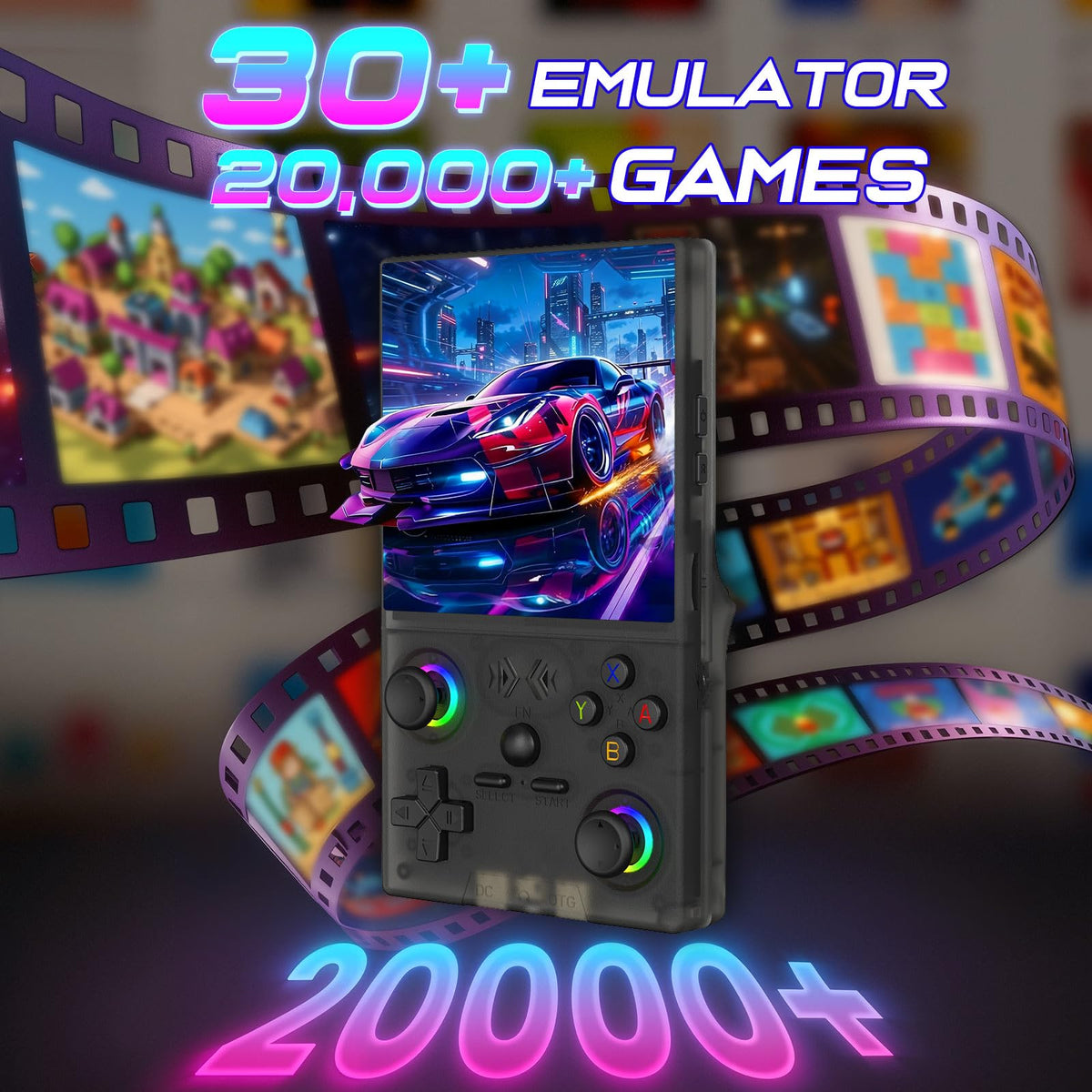 Thomo XF40V hall-effect joysticks provide drift-free precision for retro play.
