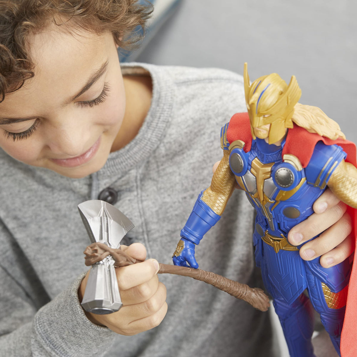 Thor Love and Thunder 12-inch figure ready for heroic adventures.
