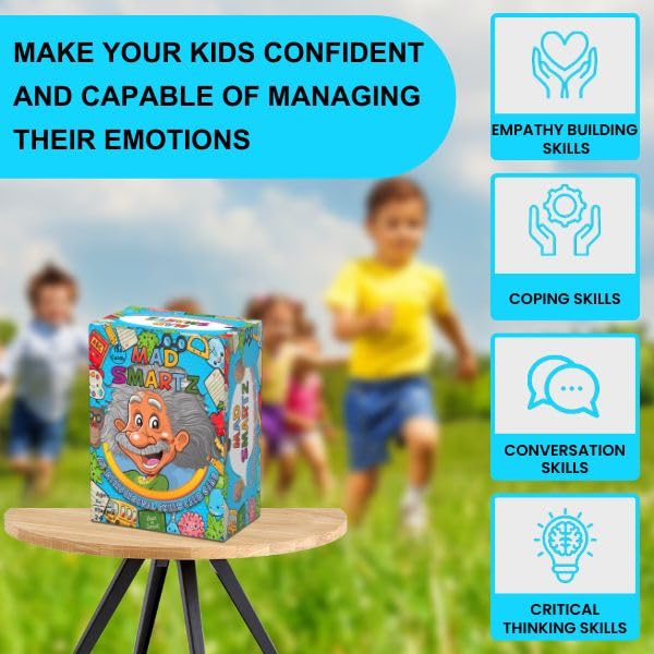 Thought-Spot Mad Smartz card deck with expressive prompts for emotional regulation practice.