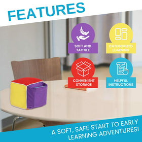 Thought-Spot Play & Learn Cube with cards supports early language through interactive matching.