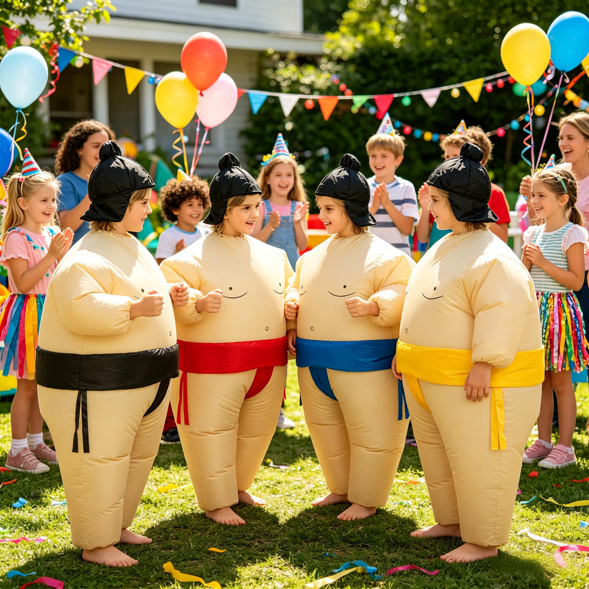 Threadsorcery deluxe sumo costume, sturdy fabric and reinforced stitching for durable wear.