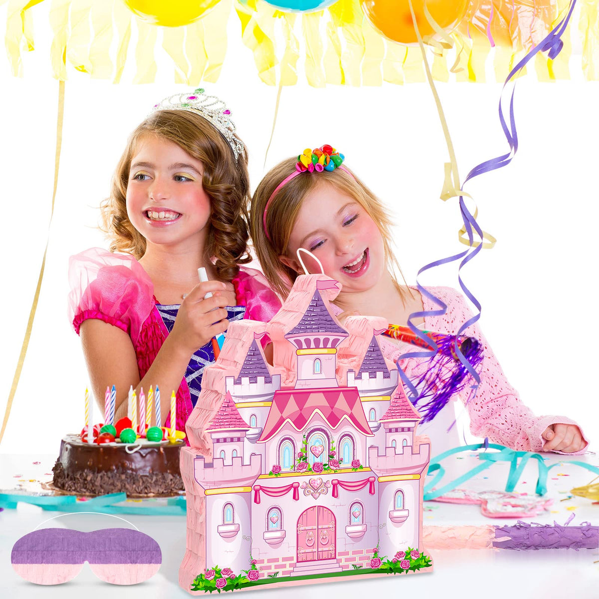 Threan pinata hanging loop enables quick, secure display