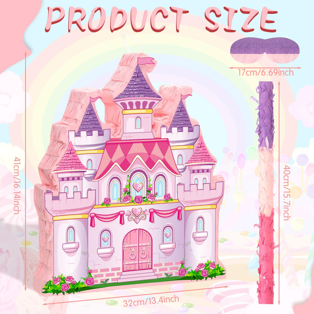 Threan pinata stick pink ideal for safe, exciting party gameplay