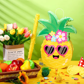 Threan pineapple pinata hanging loop ready for ceiling or tree setup