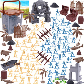 Three Otters pirate island playset bucket boosts imaginative play and storytelling