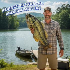 Threehoney largemouth bass plush pillow 32 inch size serves as a comfy nap companion