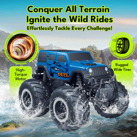 Threeking 1:16 all-terrain test action image.