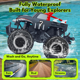 Threeking Monster Truck off-road tires provide strong grip on sand and grass