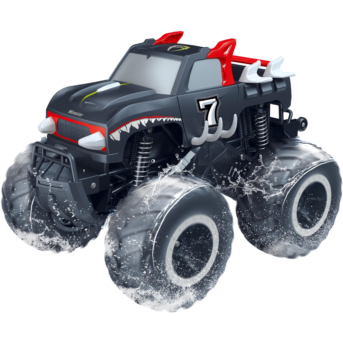 Threeking Monster Truck waterproof body ready for splashy outdoor adventures