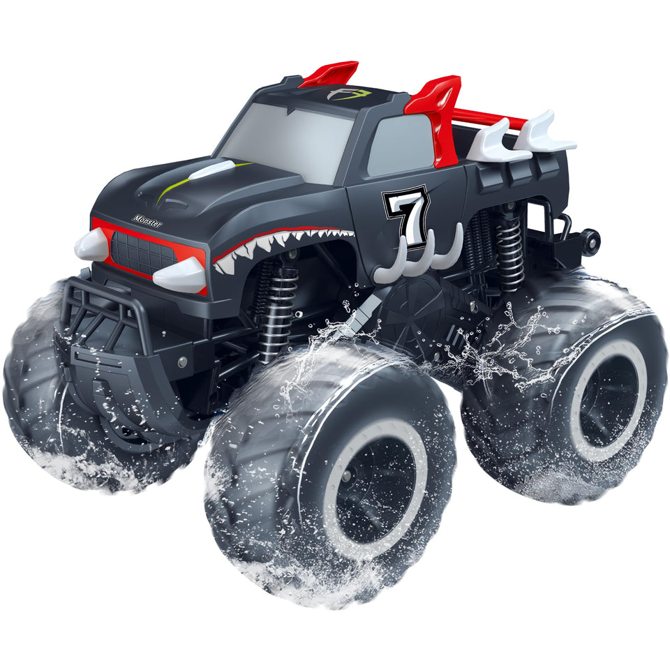 Threeking Monster Truck waterproof body ready for splashy outdoor adventures