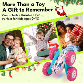 Threeking Pink RC Car packaging shows complete gift-ready set.