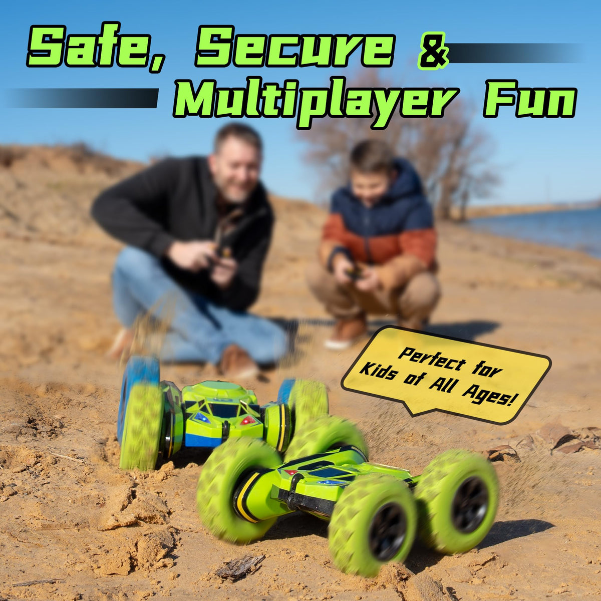 Threeking remote control car range up to 160 feet.