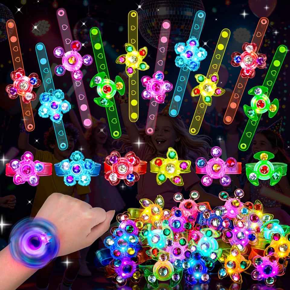 Thremhoo 24pcs LED bracelets set for bulk party favors and classroom rewards