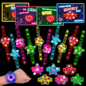 Thremhoo 24-piece light-up fidget bracelets for celebrations and classroom fun.