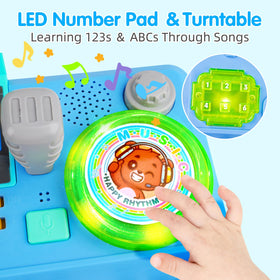 Thremhoo Baby DJ Table lights and sounds create engaging sensory play sessions.