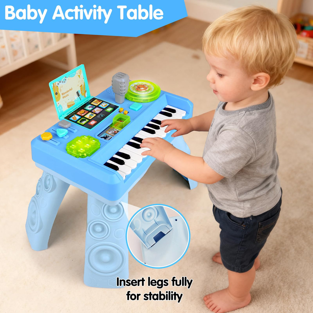 Thremhoo Baby DJ Table recording playback enables personalized musical creations.