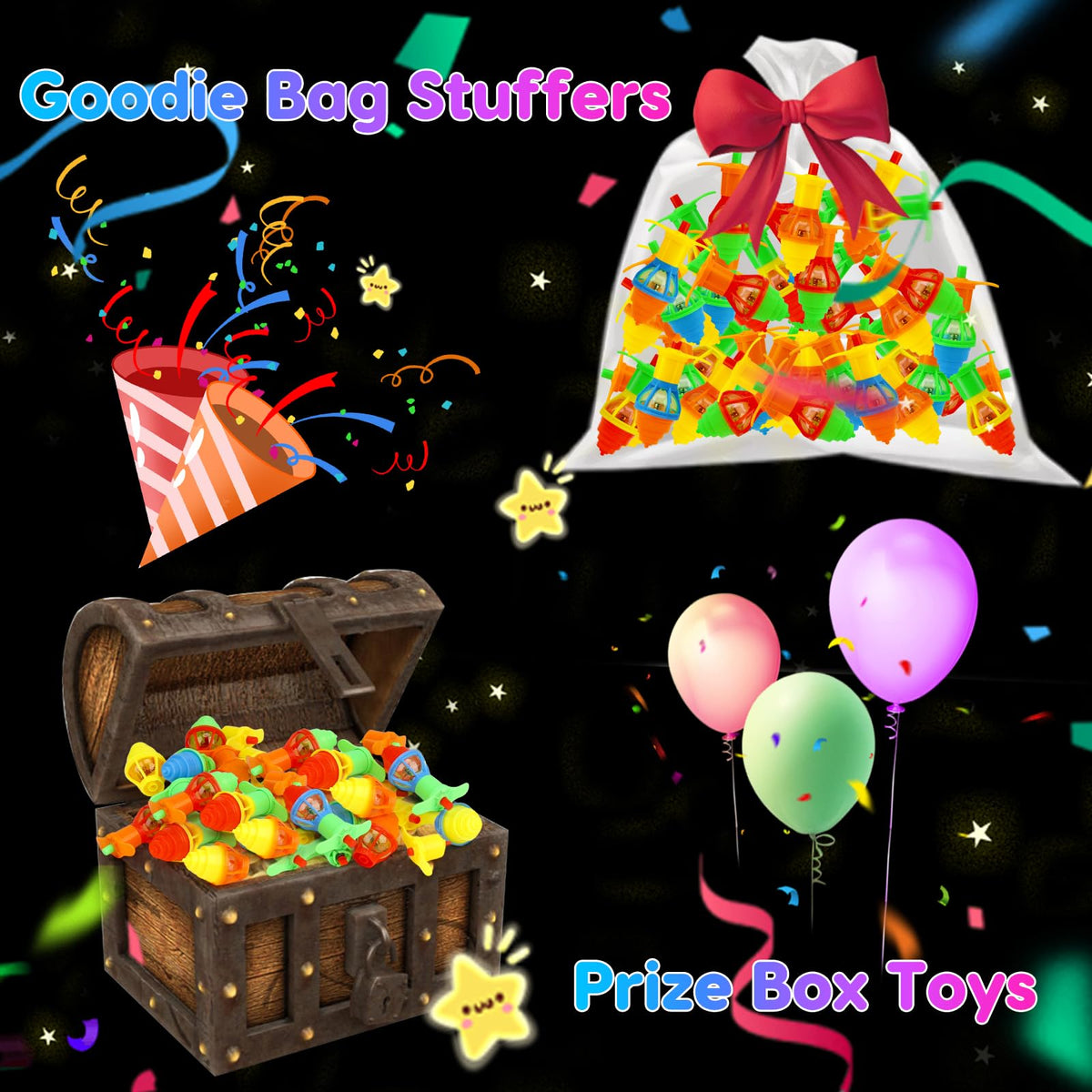 Thremhoo bright glow top favors perfect for celebrations and classroom rewards.