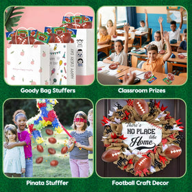 Thremhoo sports cards pair with football balls for engaging classroom prizes.