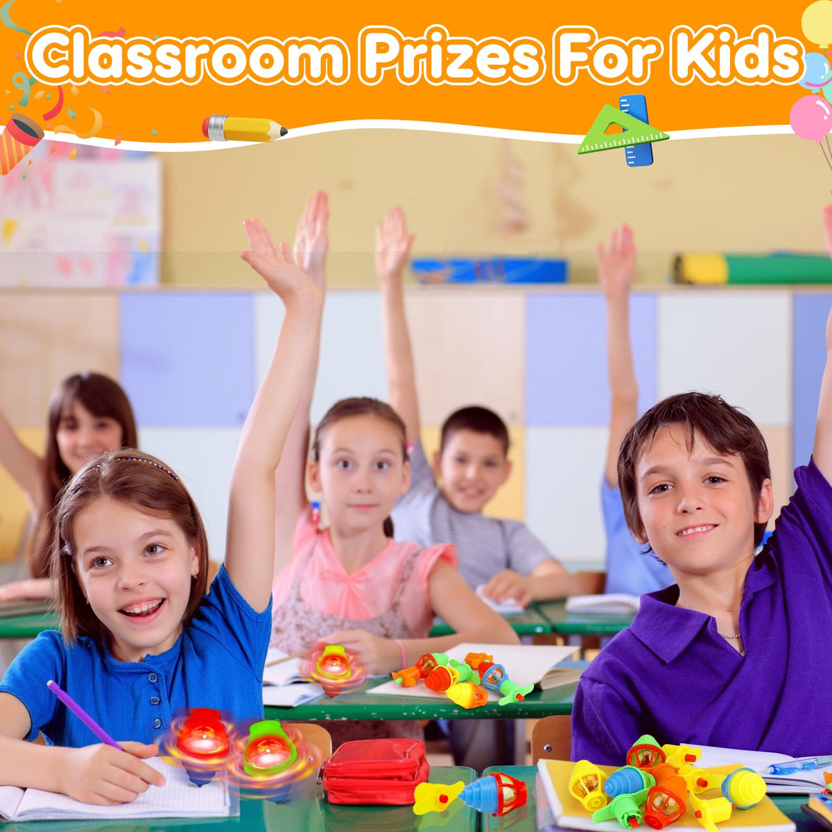 Thremhoo flashing top toys brighten events and attract kids' attention.