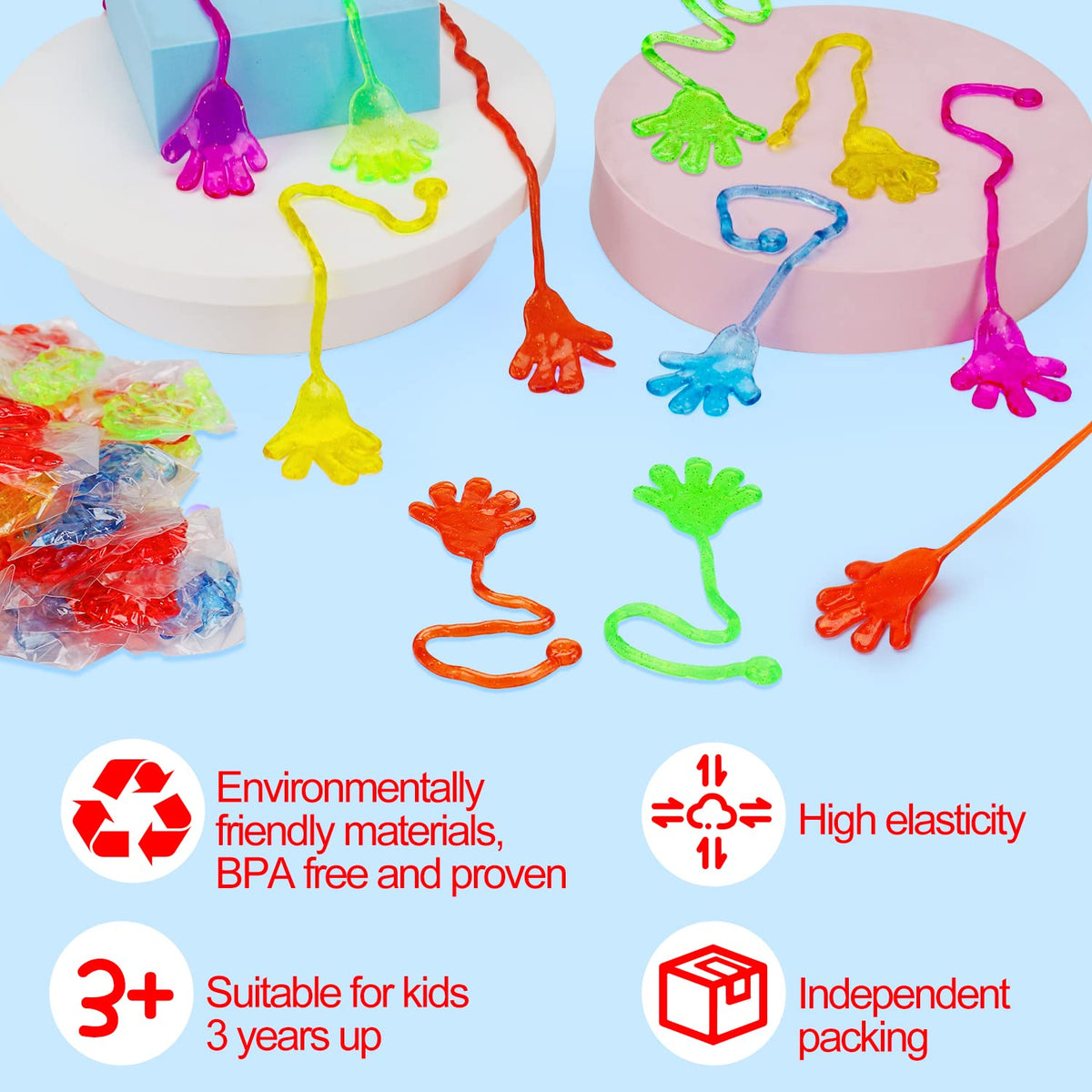 Thremhoo sticky hands non-toxic sensory toys for safe play
