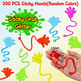 Thremhoo glitter sticky hands varied colors, perfect for colorful goodie bags