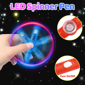 Thremhoo glow fidget spinner pen green, bright LED ring during spin