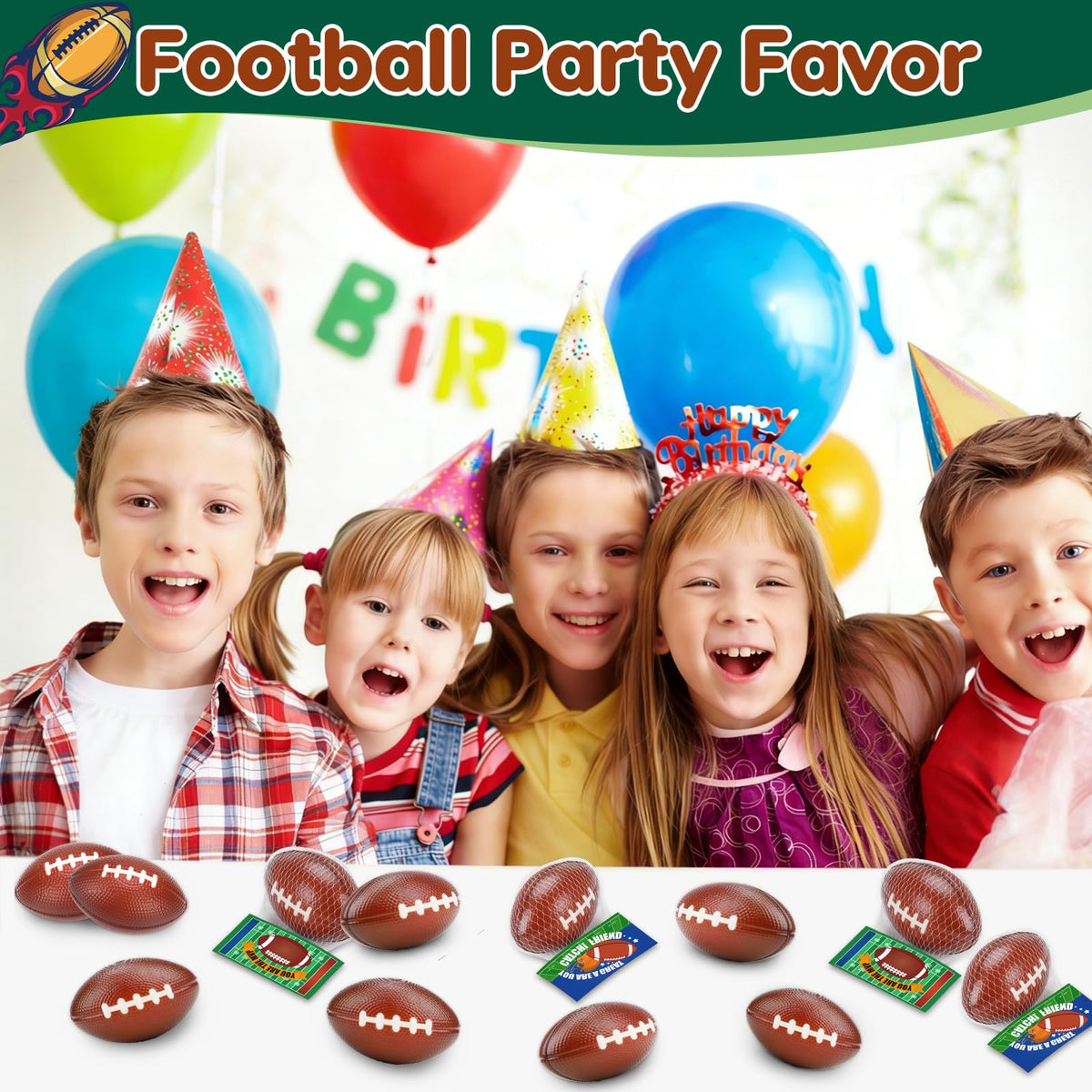 Thremhoo durable PU foam footballs provide long-lasting, safe stress relief during play.
