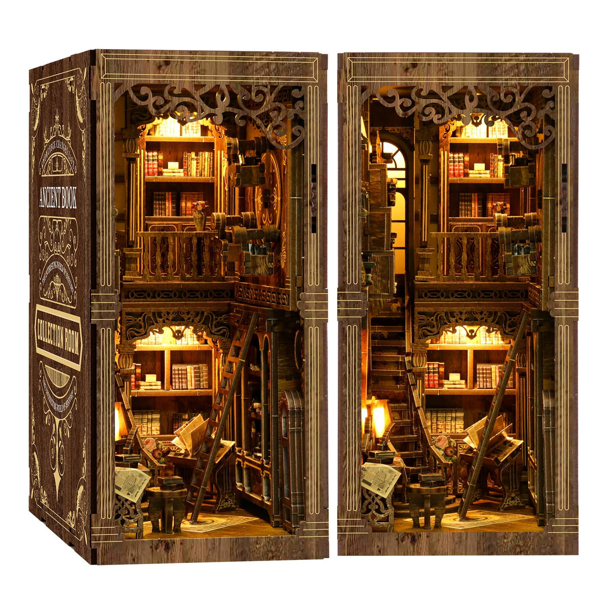 THRIVINGIVAN Book Nook Kit DIY miniature model ready for display