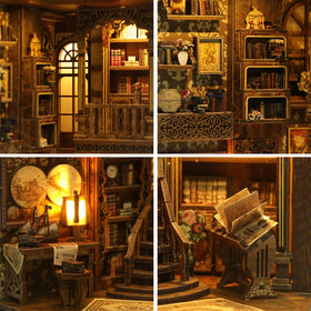THRIVINGIVAN Book Nook Kit illuminated display with warm ambience