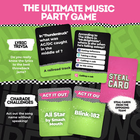 Throwback Lyrics charades rounds cards for energetic group play.