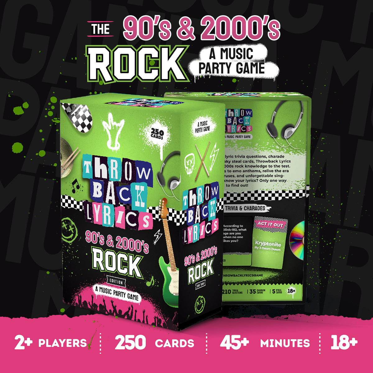 Throwback Lyrics gift-ready packaging for a nostalgic party.