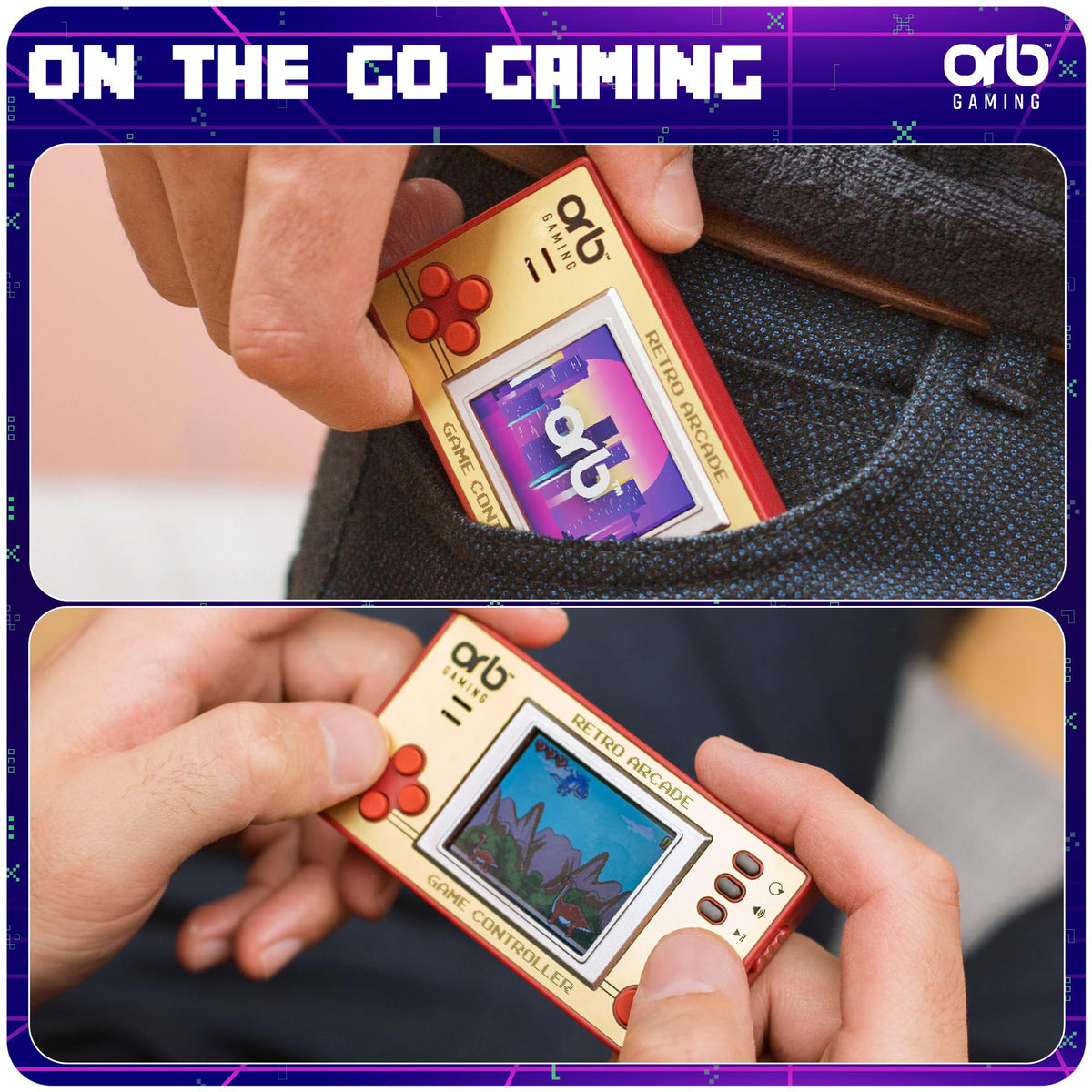 Thumbs Up handheld ergonomic design aids comfortable extended play sessions.