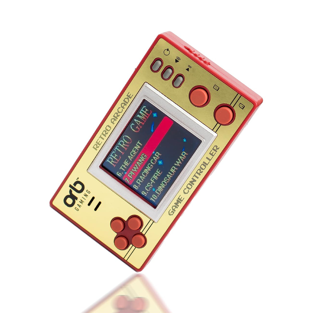 Thumbs Up mini retro games console front view for on-the-go nostalgia and quick gaming.