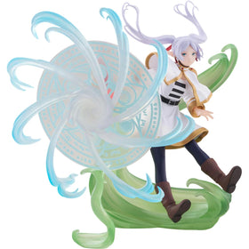 Thunder Tech Frieren figure with flowing hair, a striking centerpiece for your anime display.
