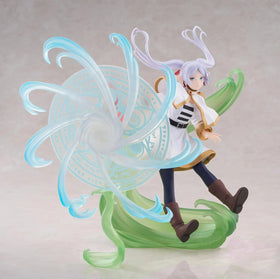 Thunder Tech Frieren figure highlighting flowing robes and intricate costume details.