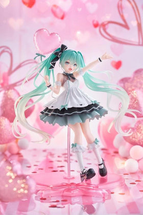 Thunder Tech Hatsune Miku Birthday 2025 AMP+ Figure side view shows dynamic pose for desks
