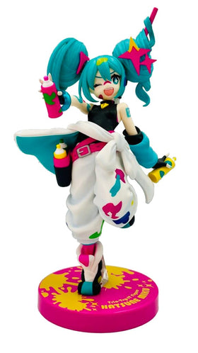 Thunder Tech Hatsune Miku Paint Girl Ver. outfit splash suitable for shelf display.
