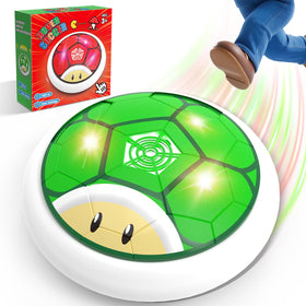 Thusine hover soccer ball with LED lights in action for indoor play.