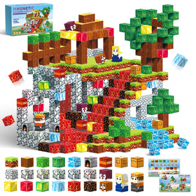 Thusine magnetic blocks 150pcs preview with vibrant cubes for creative play.