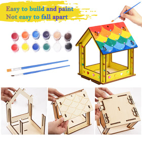 THWAS-LIGHT unfinished wood bird feeder assembly for easy kid projects
